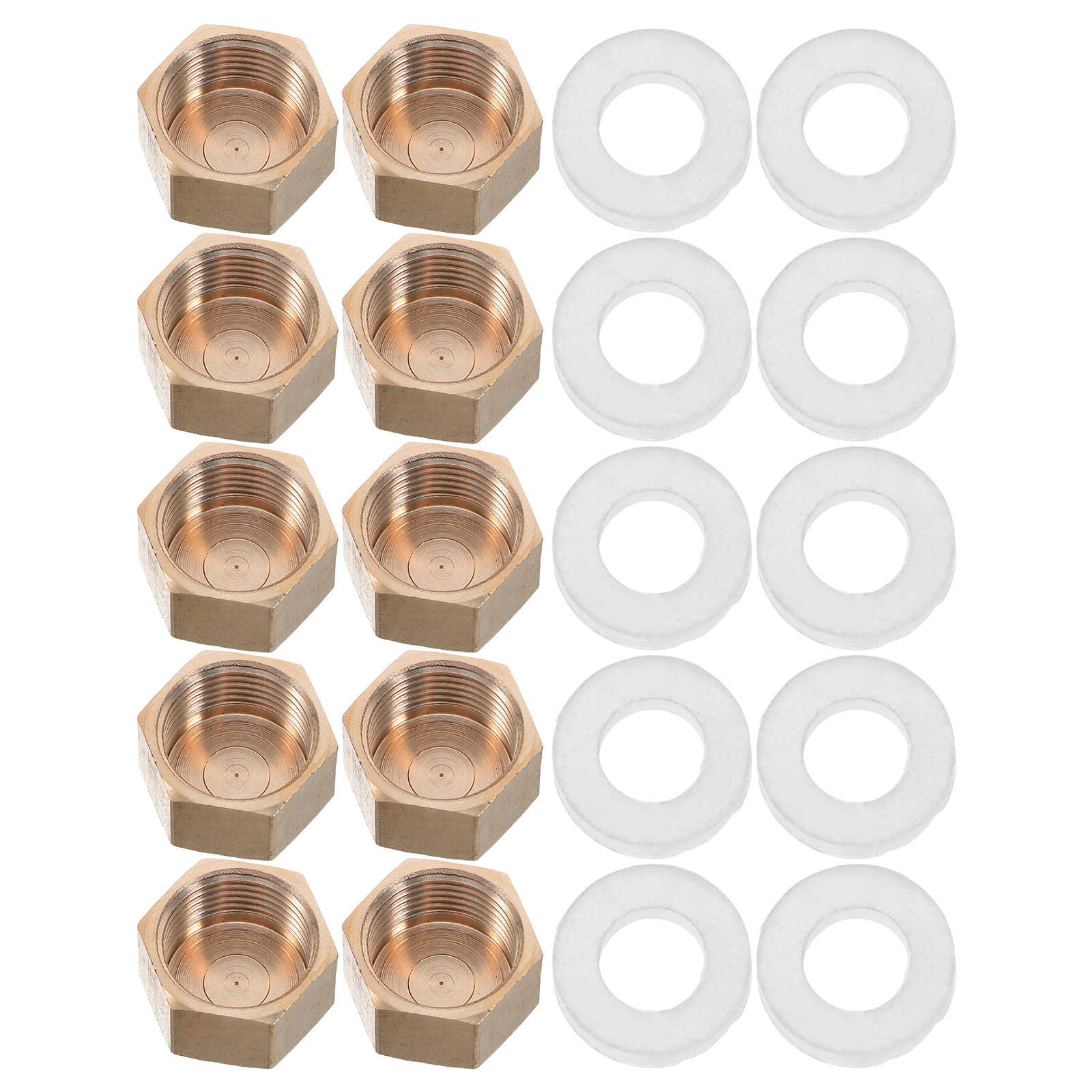Compression Fitting Brass - 10 Pezzi Tappi a Compressione per