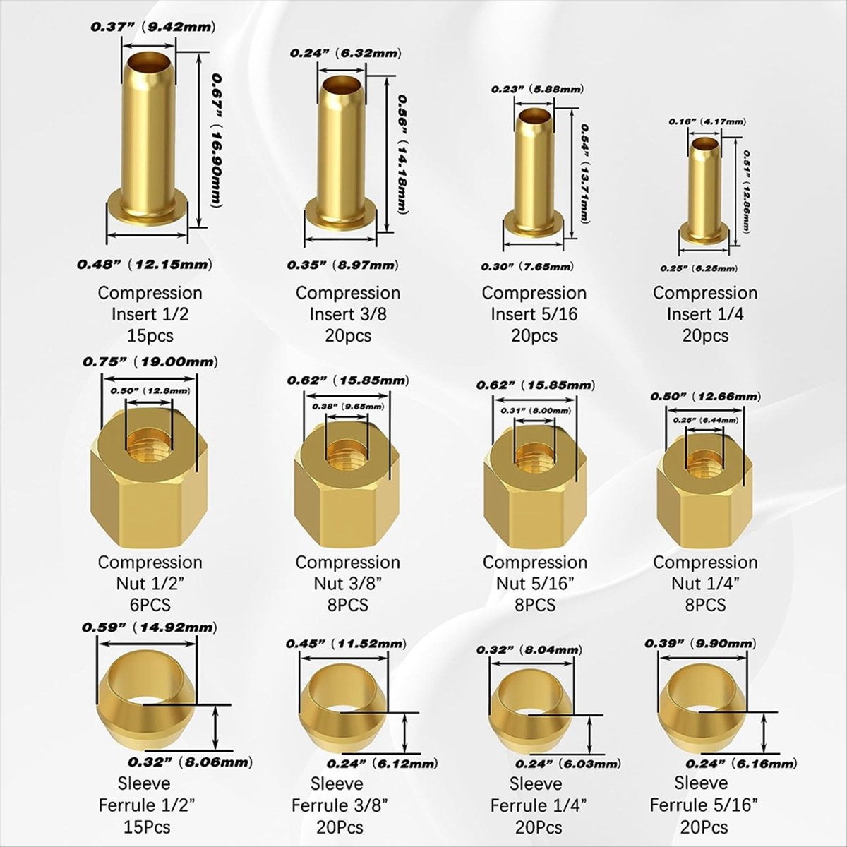 Kit Assortito di Raccordi a Co - Compression Fitting Brass recensione e prezzo